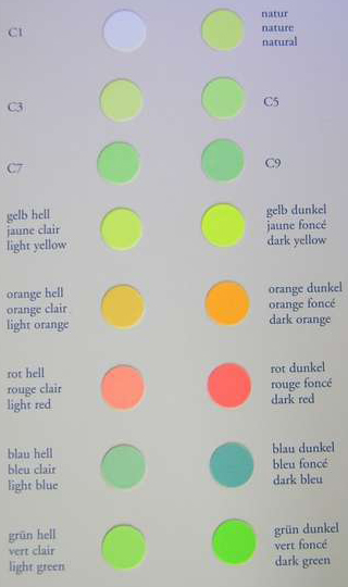 rctritec daytime color card